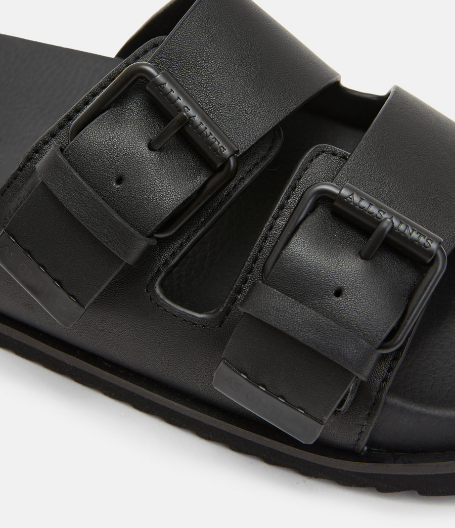 Men's Ash Leather Sandals (black) - Image 5
