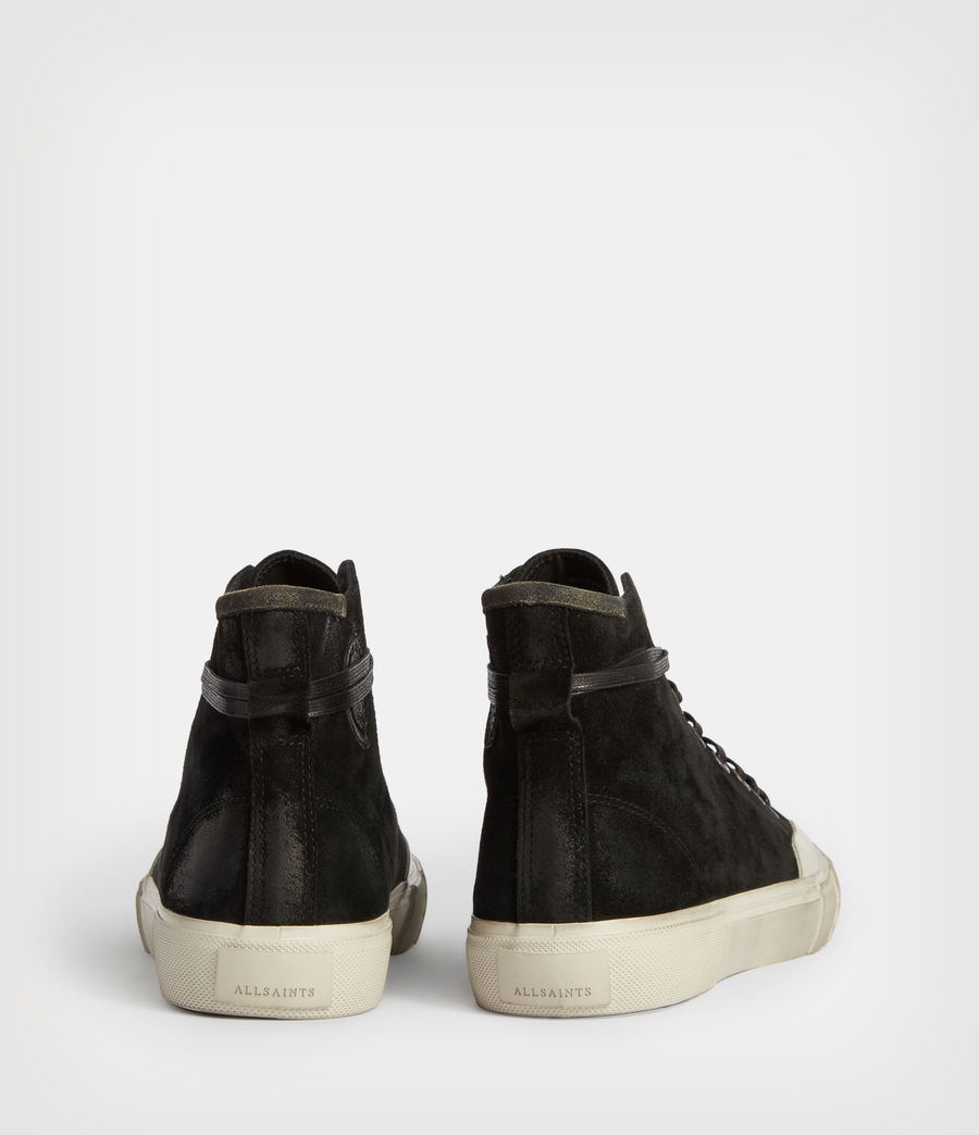 Mens Dumont High Top Suede Sneakers (black) - Image 9