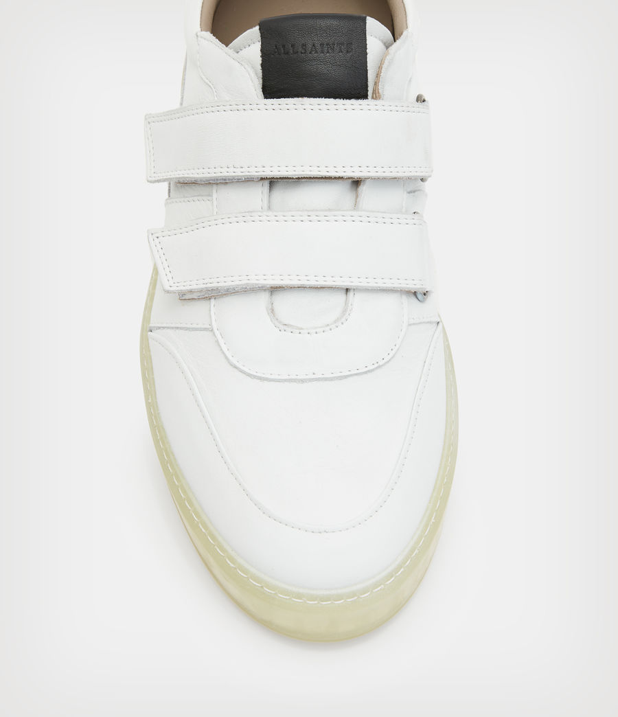 Men's Jonah Leather Low Top Trainers (chalk_white) - Image 3