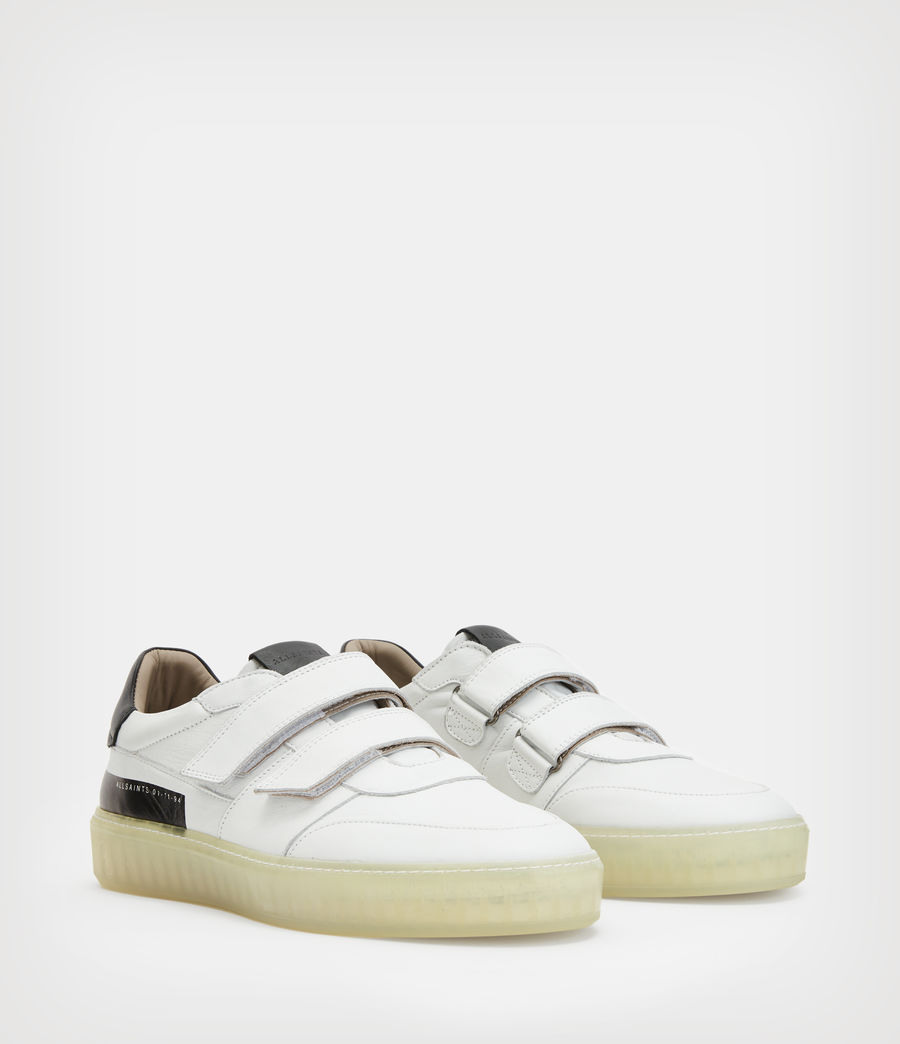 Men's Jonah Leather Low Top Trainers (chalk_white) - Image 5