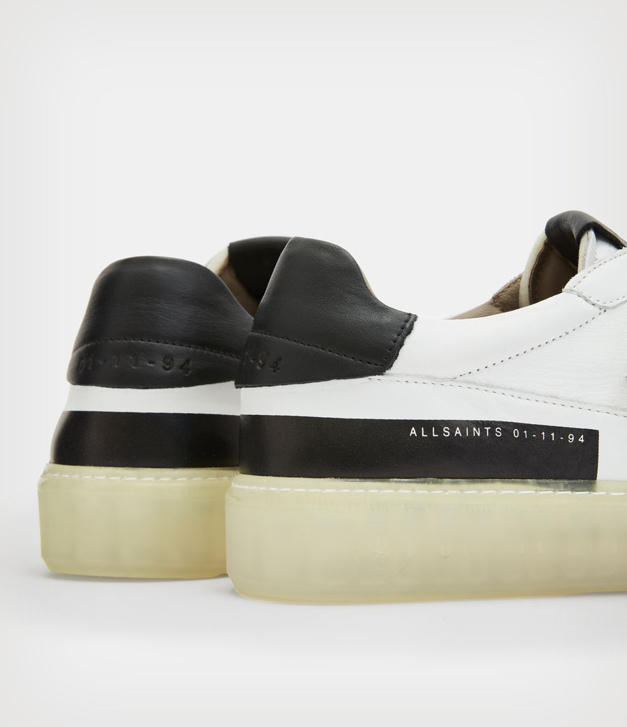 Men's Jonah Leather Low Top Trainers (chalk_white) - Image 7