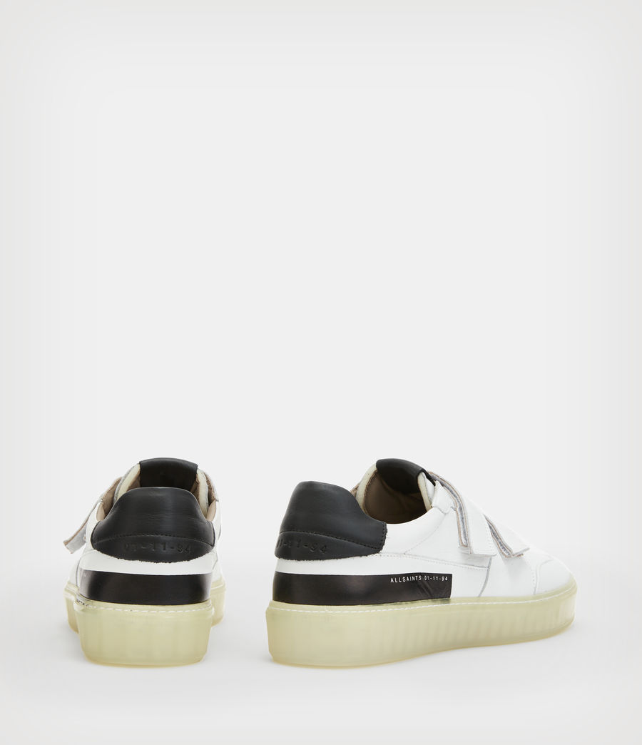 Men's Jonah Leather Low Top Trainers (chalk_white) - Image 8