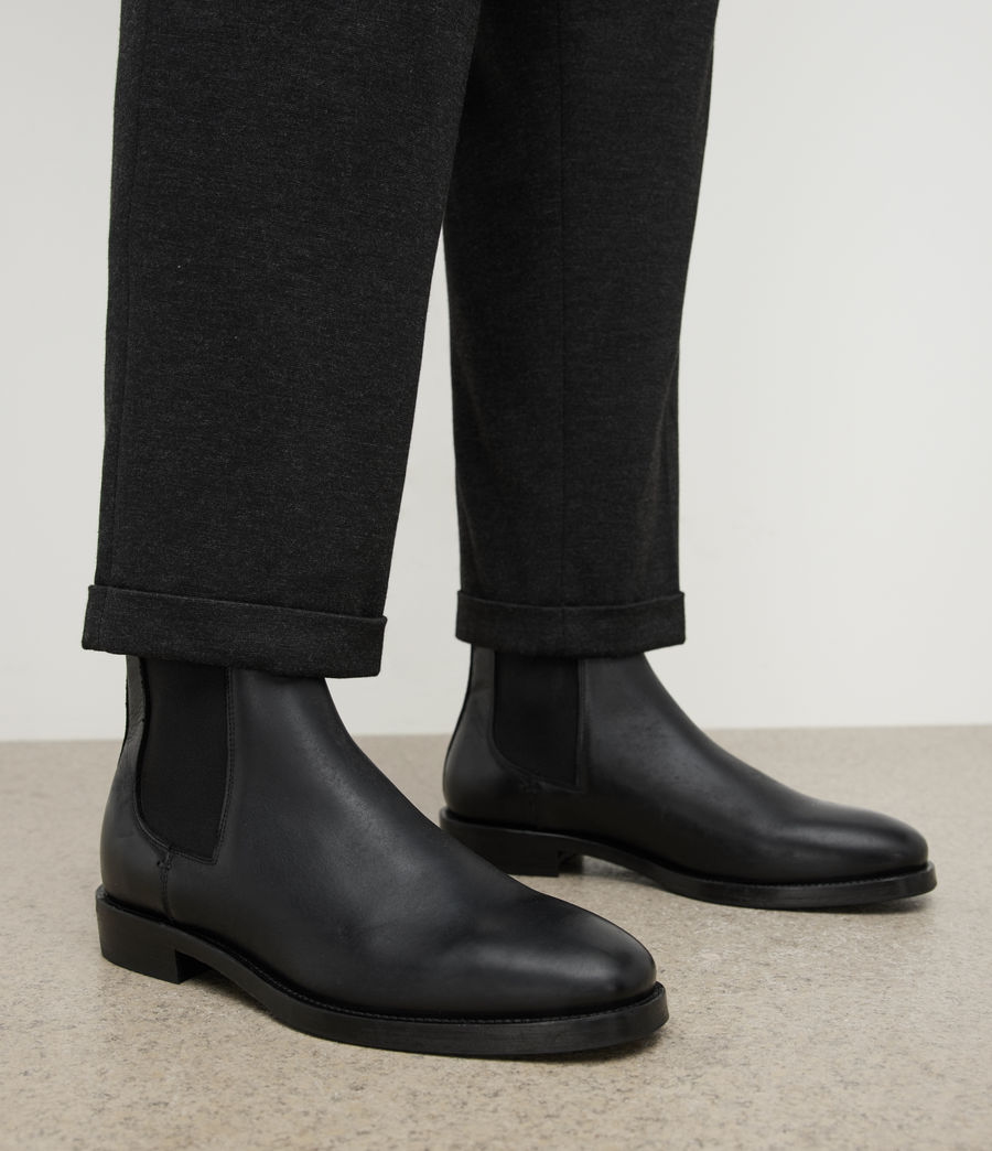 Men's Eli Leather Boots (black) - Image 2