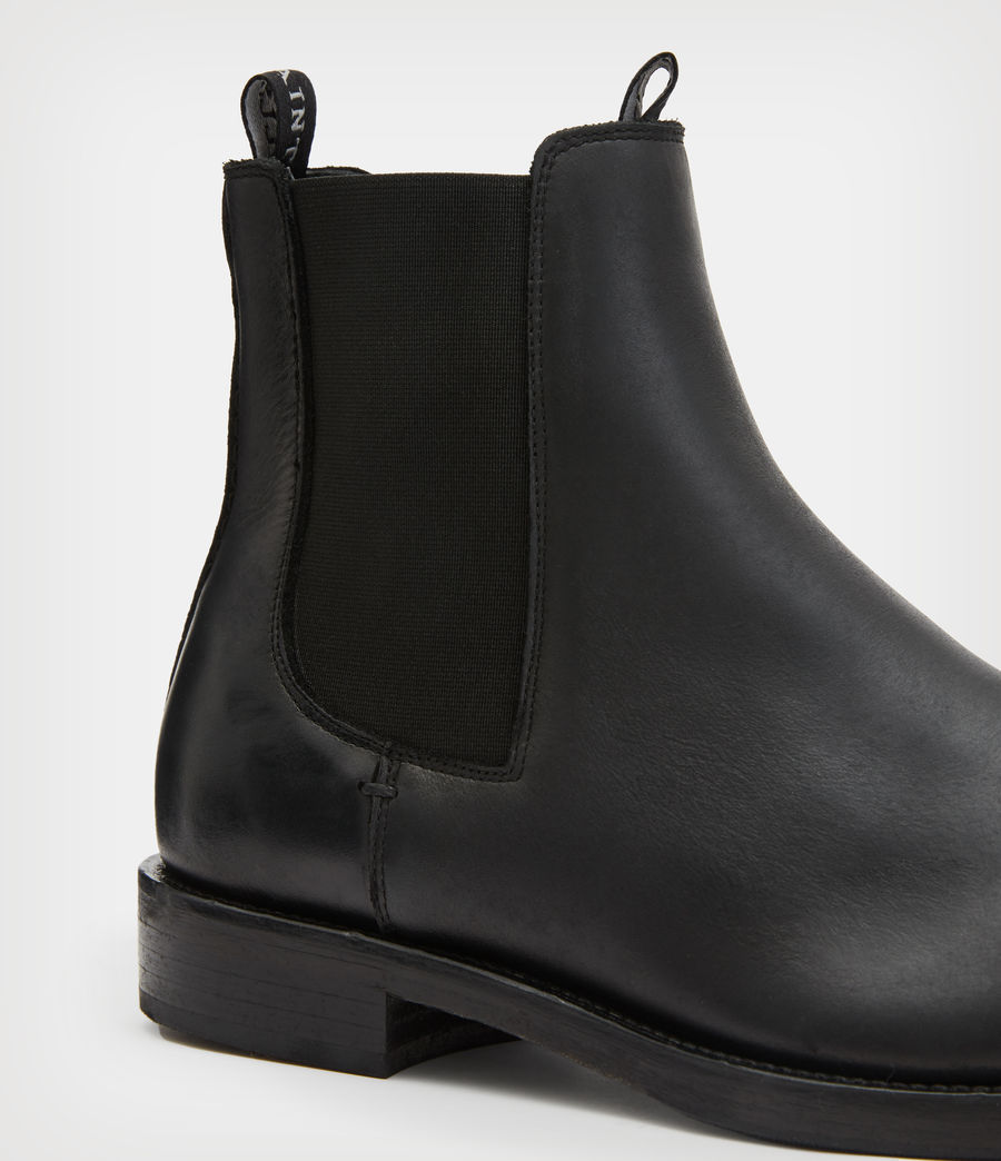 Mens Eli Leather Boots (black) - Image 5