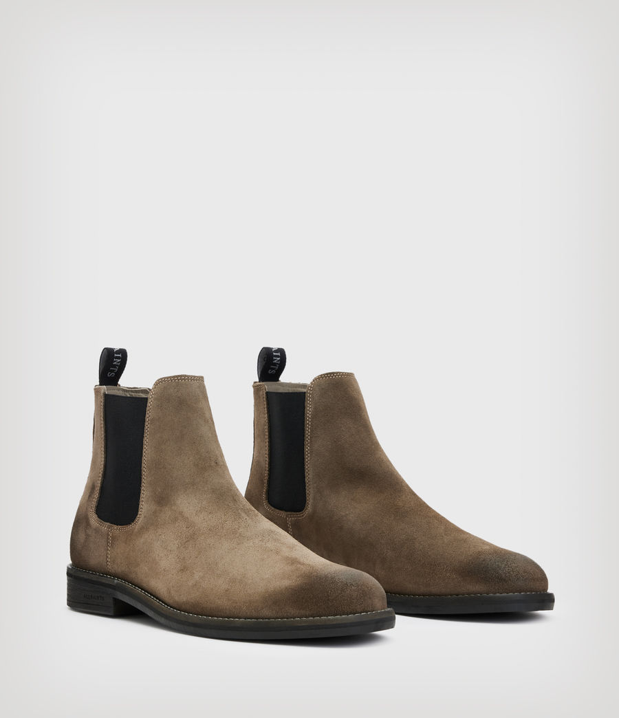 Mens Harley Suede Boots (taupe) - Image 3