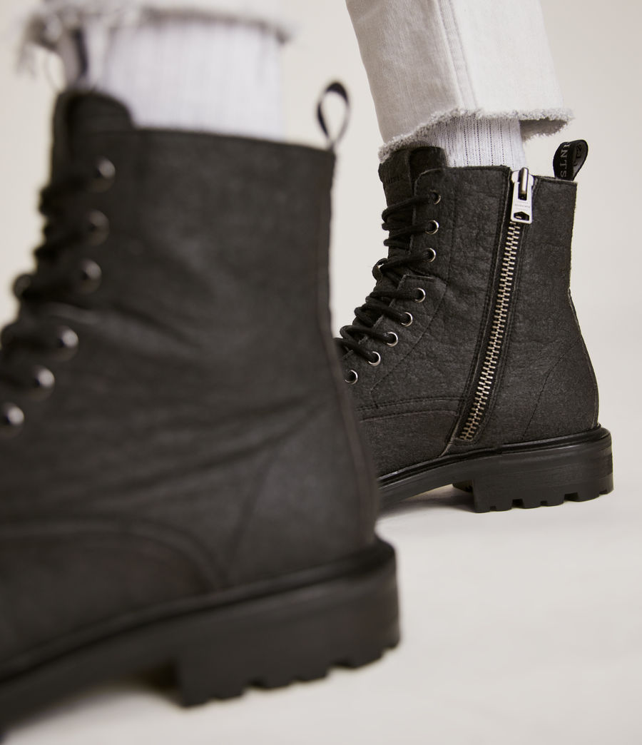 Men's Bodega Vegan Leather Boots (black) - Image 4
