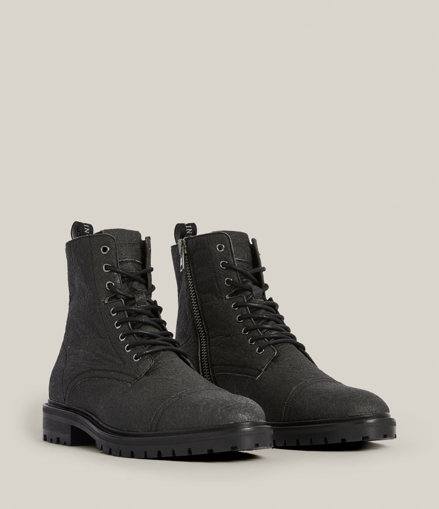 Herren Bodega Vegan Leather Boots (black) - Image 5