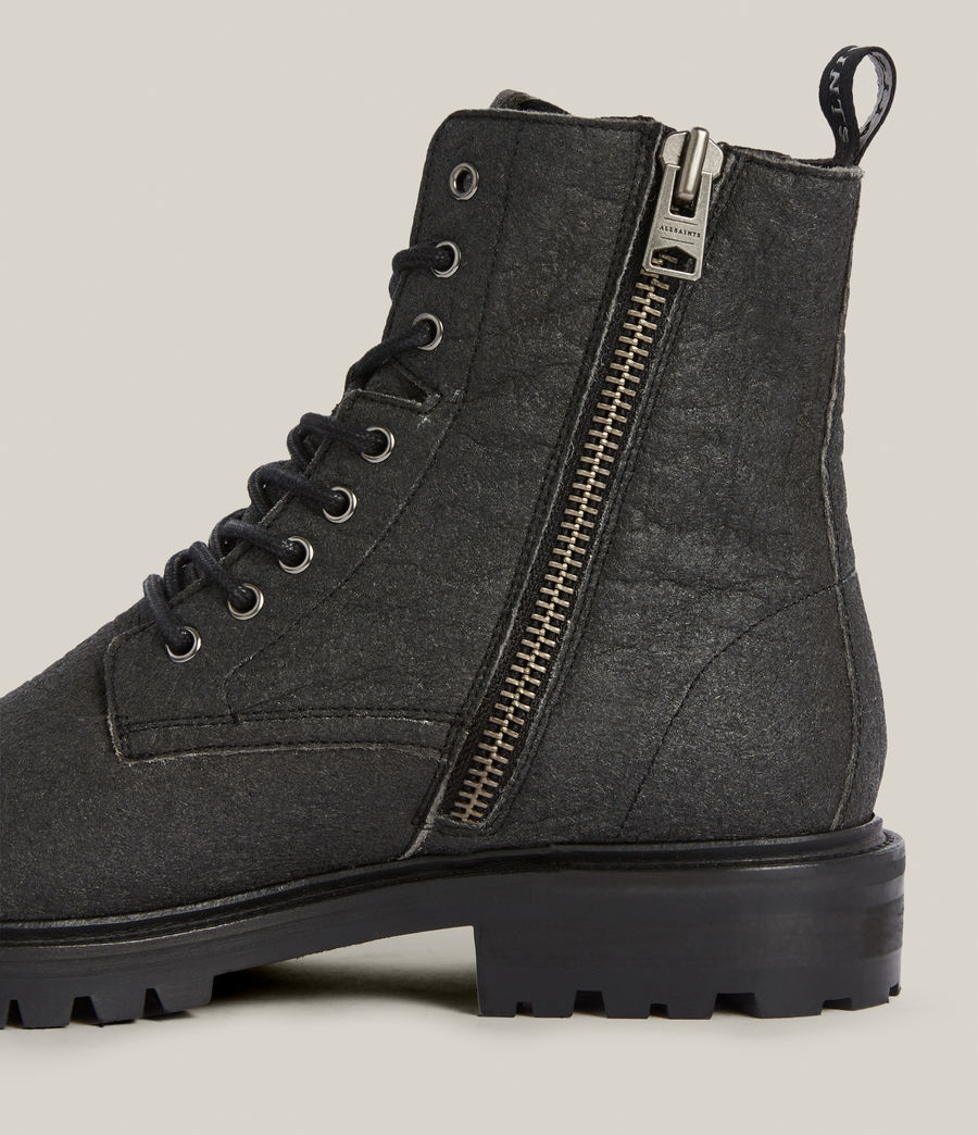 Herren Bodega Vegan Leather Boots (black) - Image 6