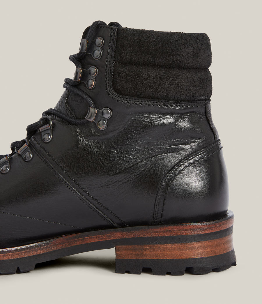 Mens Felton Leather Boots (black) - Image 6