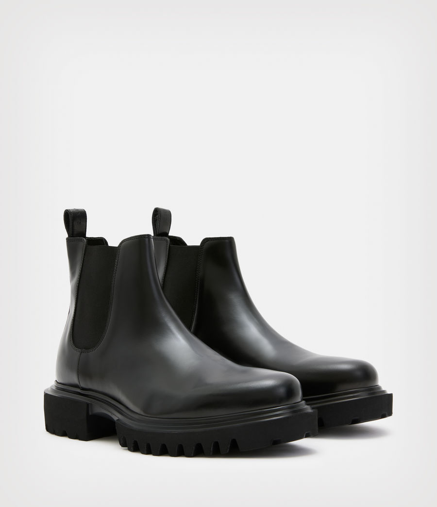 Herren Tarun Leather Chelsea Boots (black) - Image 3