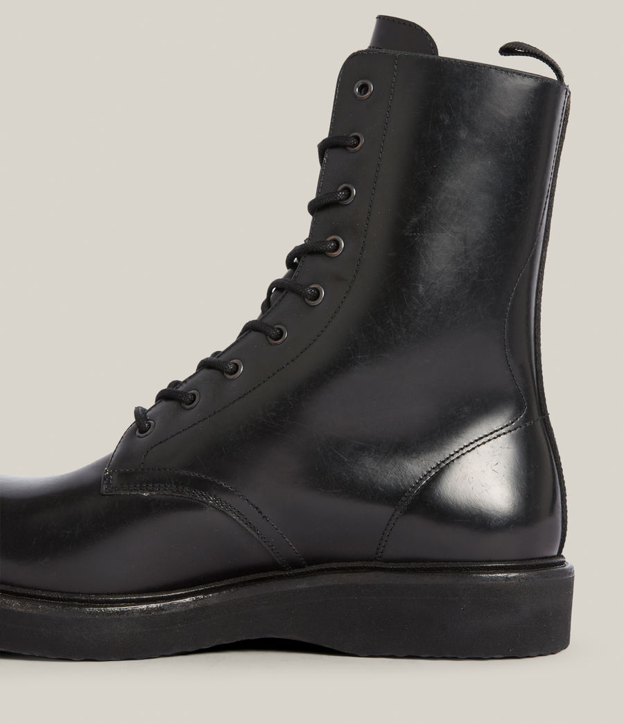 Herren Shaw Leather Boots (black) - Image 6
