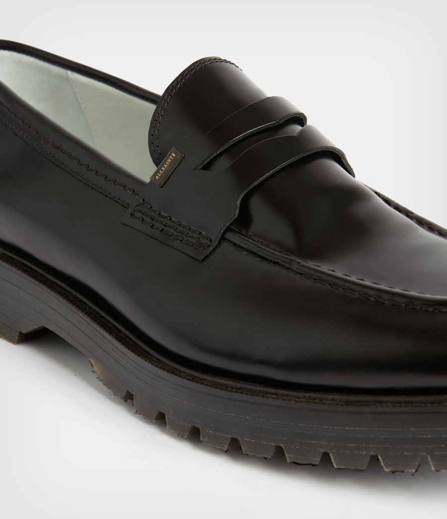 Men's Tray Leather Loafers (black) - Image 5