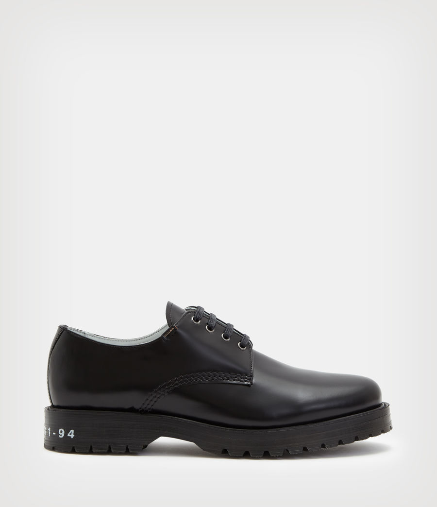 Men's Order Derby Leather Shoes (black) - Image 1