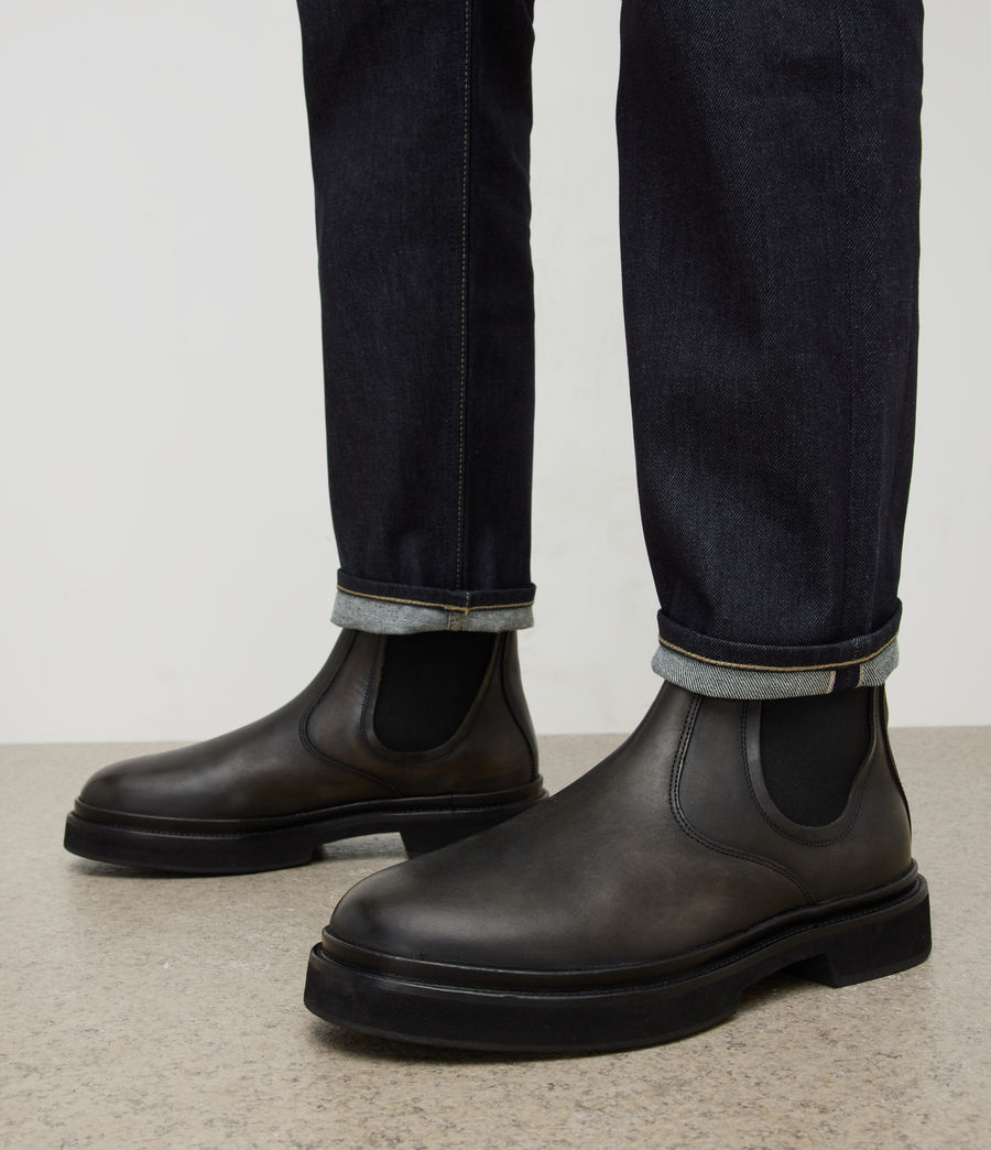 Hommes Jonboy Leather Boots (dark_brown) - Image 2