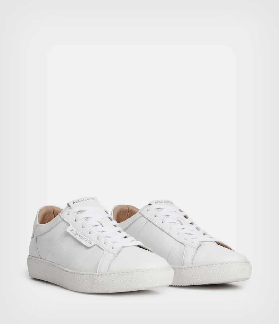 Men's Sheer Low Top Leather Trainers (white) - Image 5
