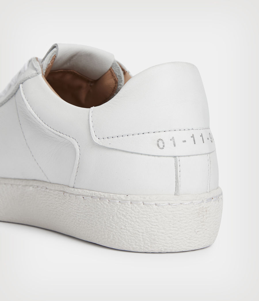 Men's Sheer Low Top Leather Trainers (white) - Image 6
