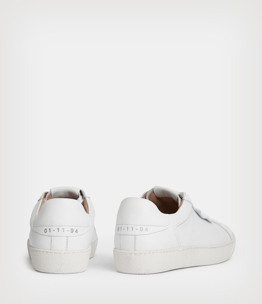 Men's Sheer Low Top Leather Trainers (white) - Image 7
