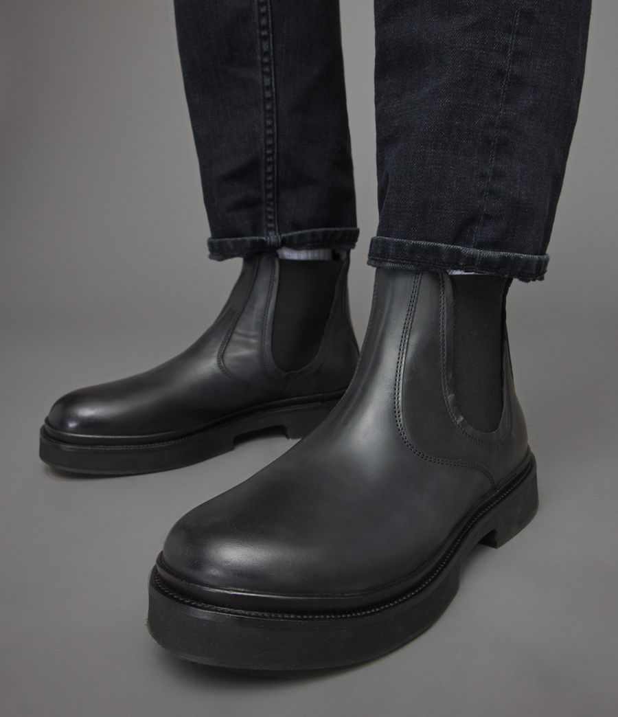 Hommes Jonboy Leather Boots (black) - Image 2