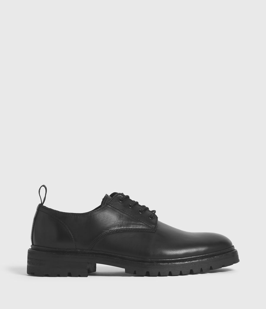 mens black leather lace up shoes