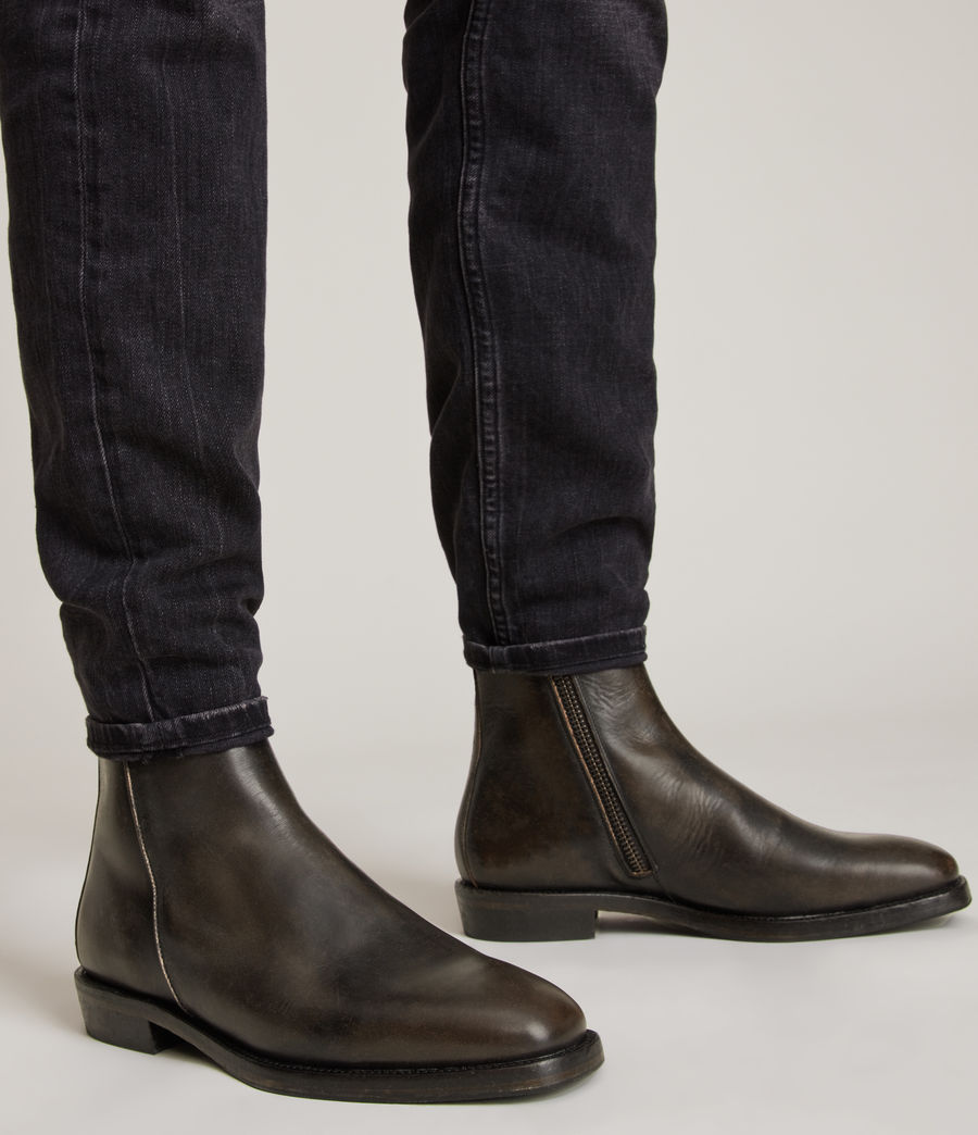 Herren Langley Leather Boots (dark_brown) - Image 2