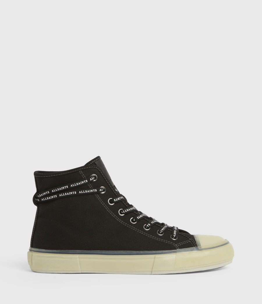 Mens Jaxon High Top Canvas Sneakers (black) - Image 1