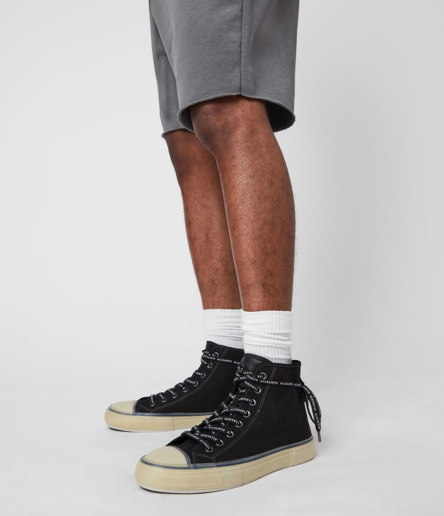 Mens Jaxon High Top Canvas Sneakers (black) - Image 2