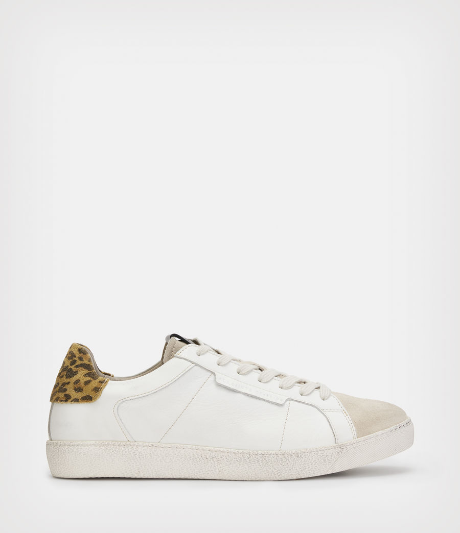 Herren Sheer Leather Low Top Trainers (white_leopard) - Image 1