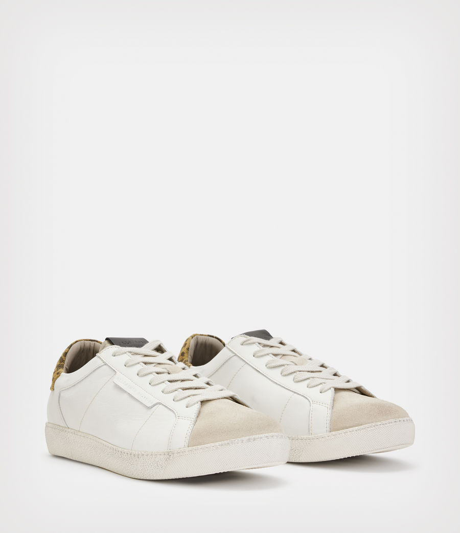 Herren Sheer Leather Low Top Trainers (white_leopard) - Image 3