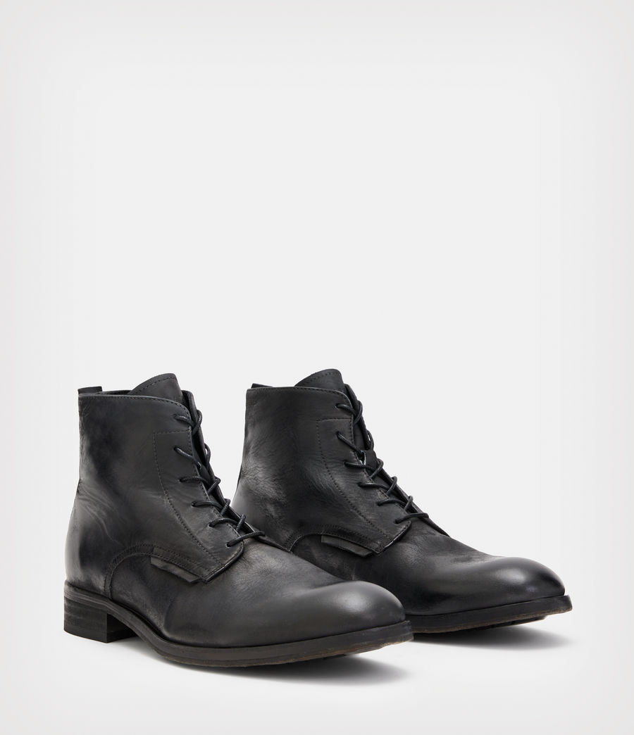 Herren Woody Leather Boots (black) - Image 3