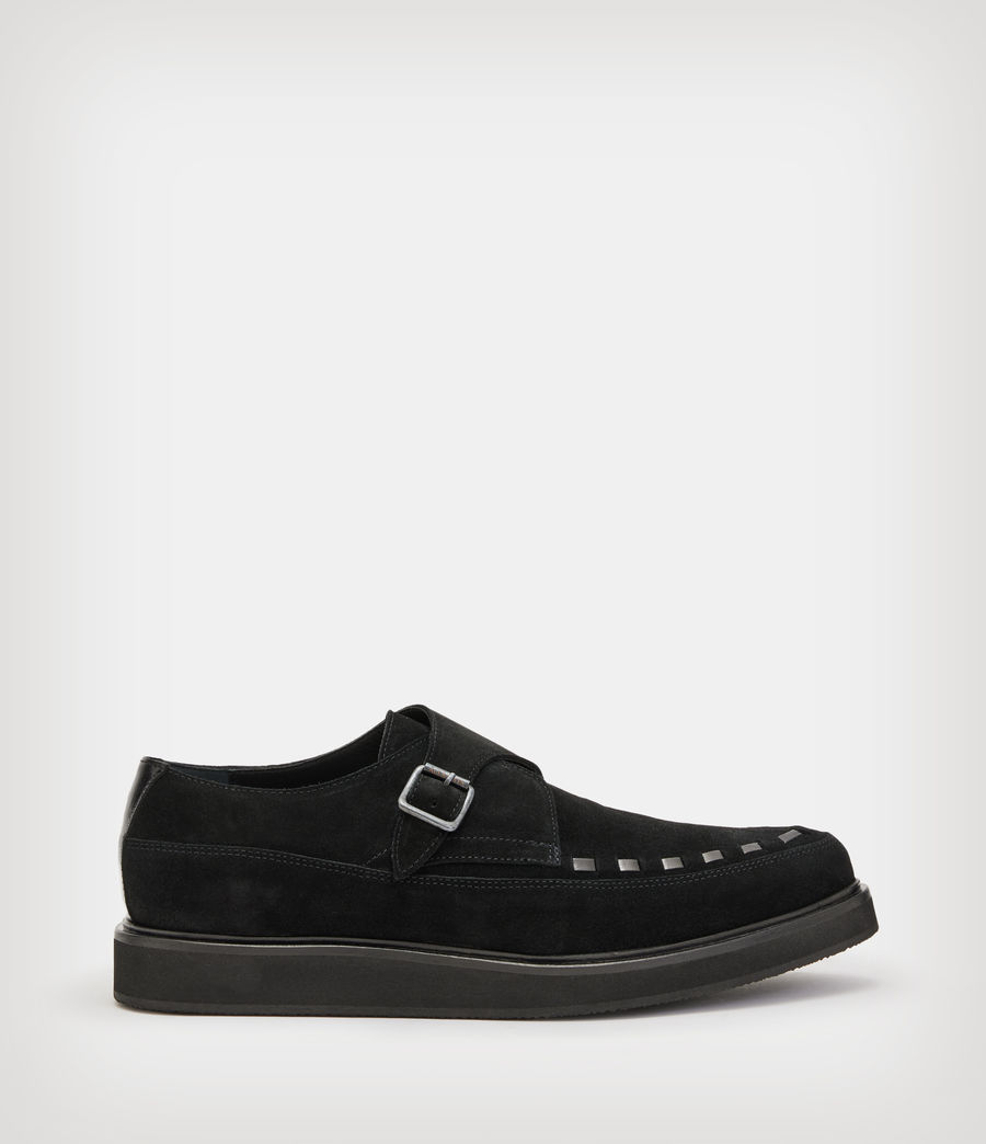Herren Hanson Suede Monk Shoes (black) - Image 1