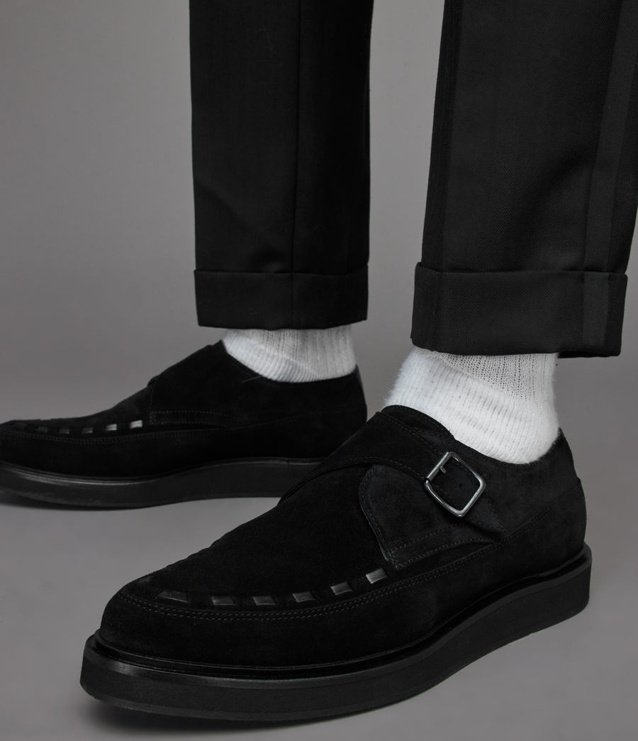 Herren Hanson Suede Monk Shoes (black) - Image 2