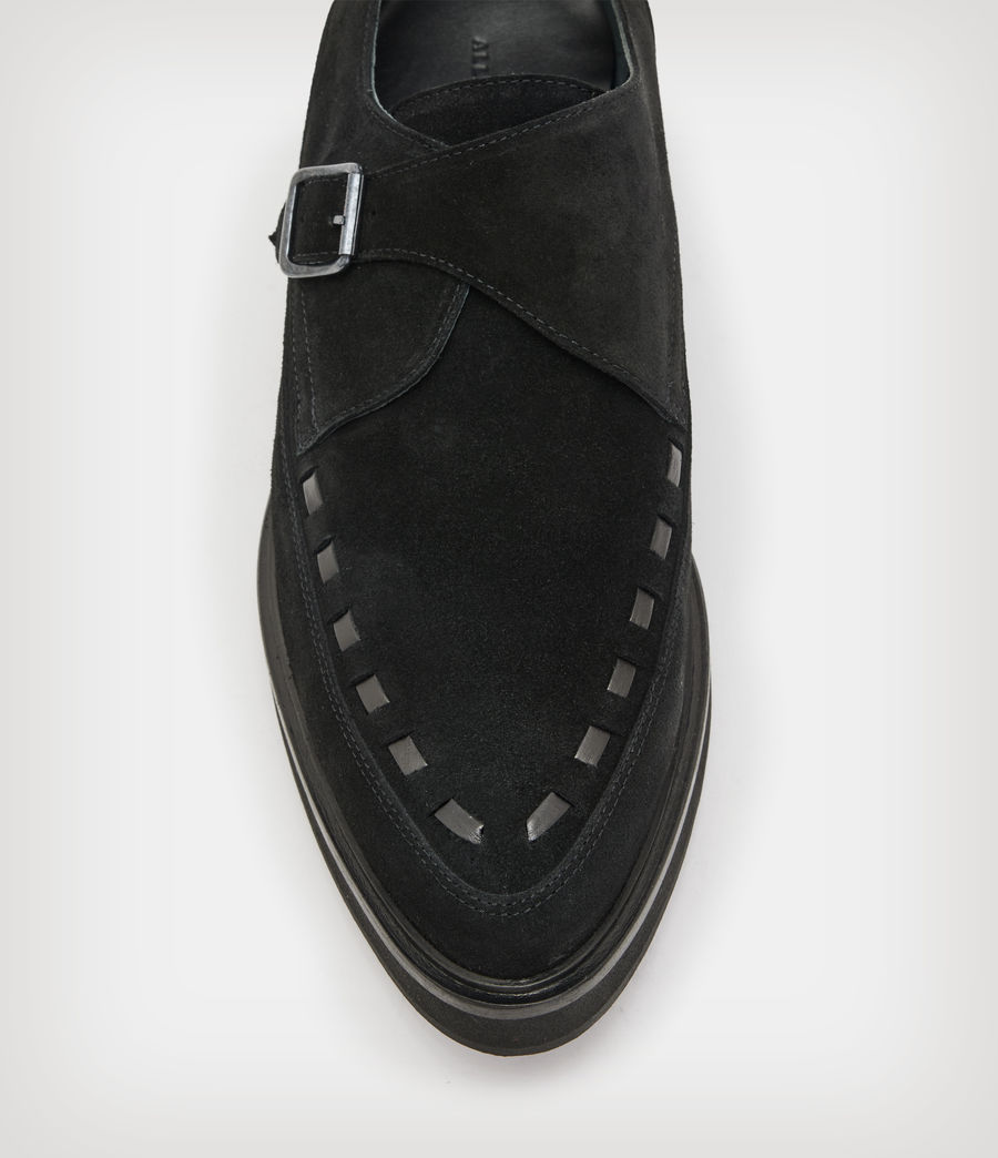 Herren Hanson Suede Monk Shoes (black) - Image 3