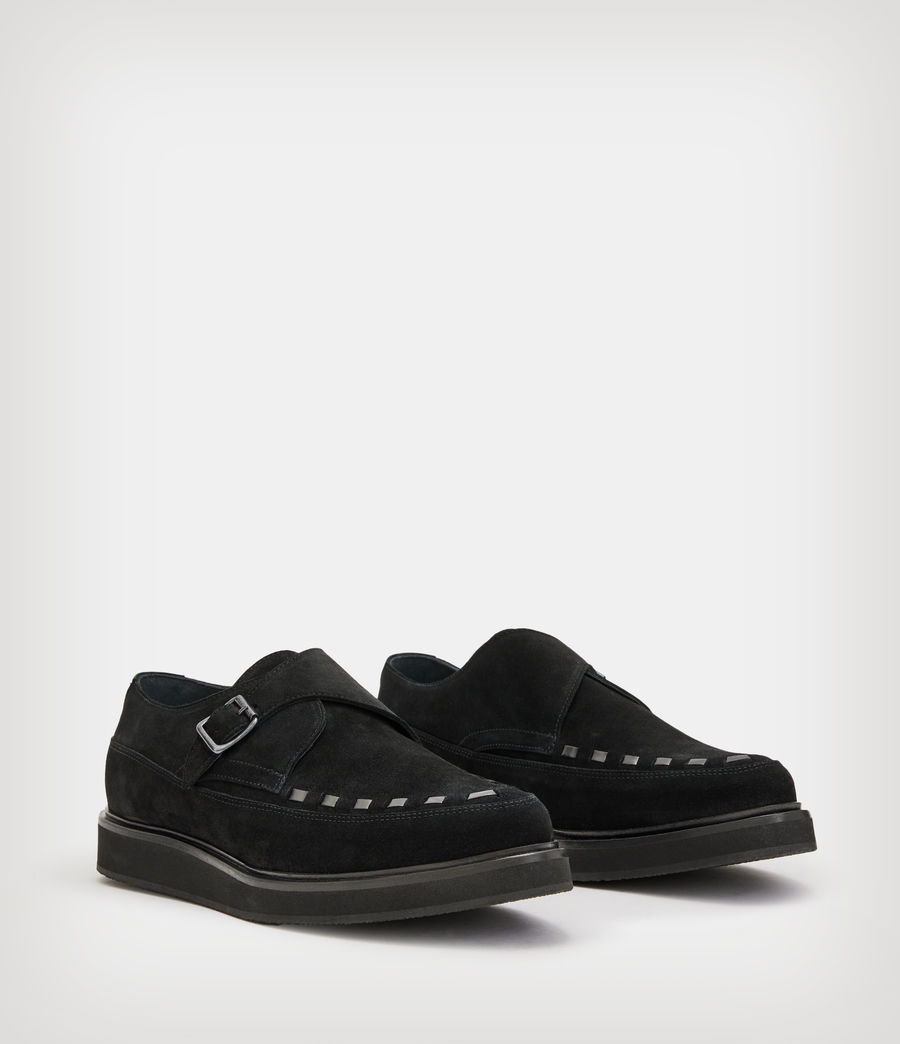 Herren Hanson Suede Monk Shoes (black) - Image 5