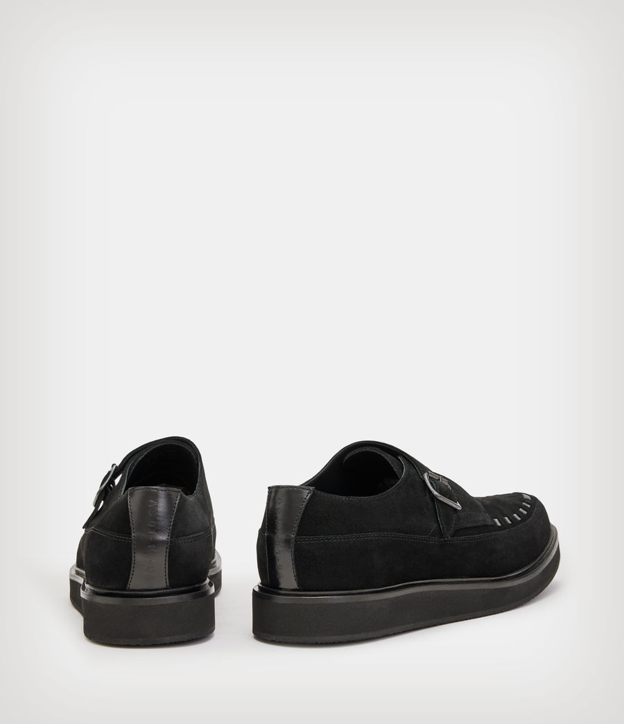 Herren Hanson Suede Monk Shoes (black) - Image 7