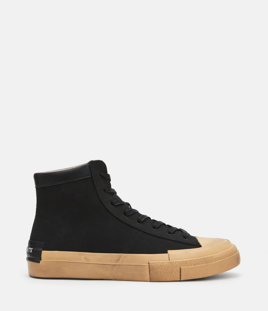 Mens Smith Suede High Top Sneakers (black) - Image 1