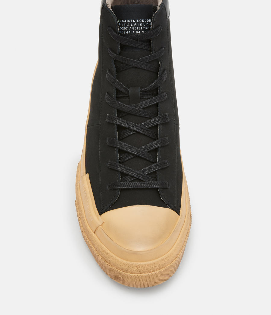 Mens Smith Suede High Top Sneakers (black) - Image 3