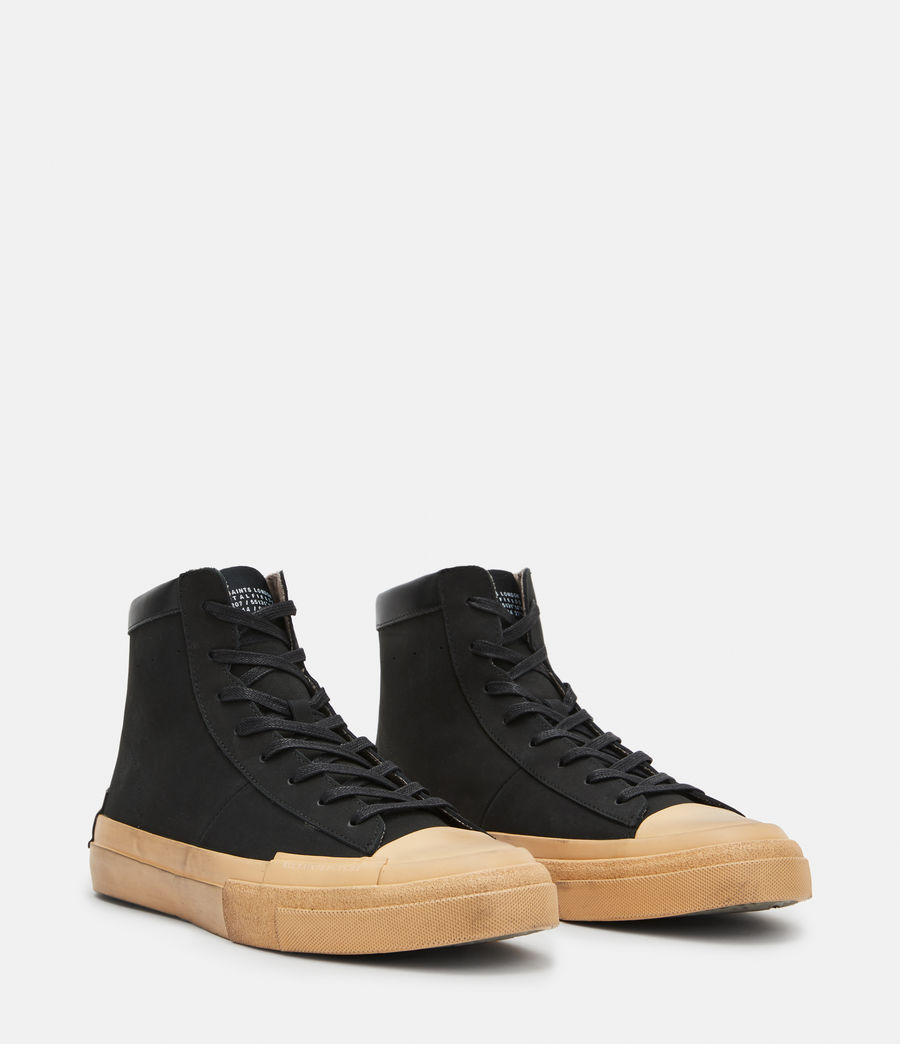 Mens Smith Suede High Top Sneakers (black) - Image 4
