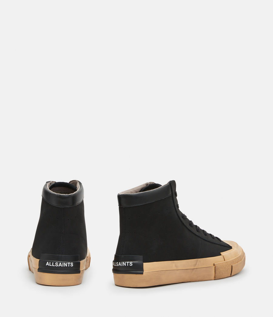 Mens Smith Suede High Top Sneakers (black) - Image 6