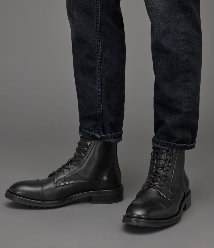 Herren Lambert Leather Boots (black) - Image 2