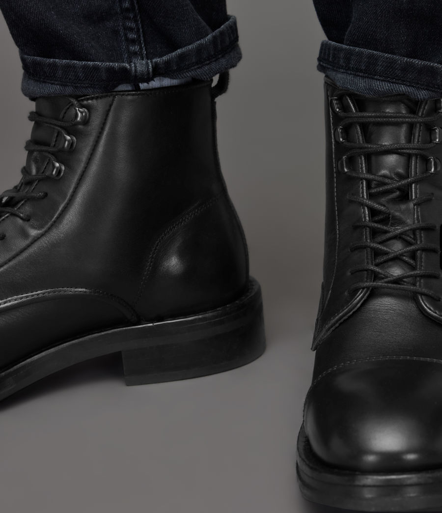 Herren Lambert Leather Boots (black) - Image 4