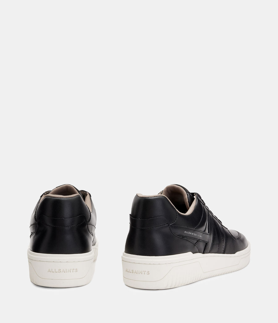 Mens Vix Leather Low Top Sneakers (black) - Image 6
