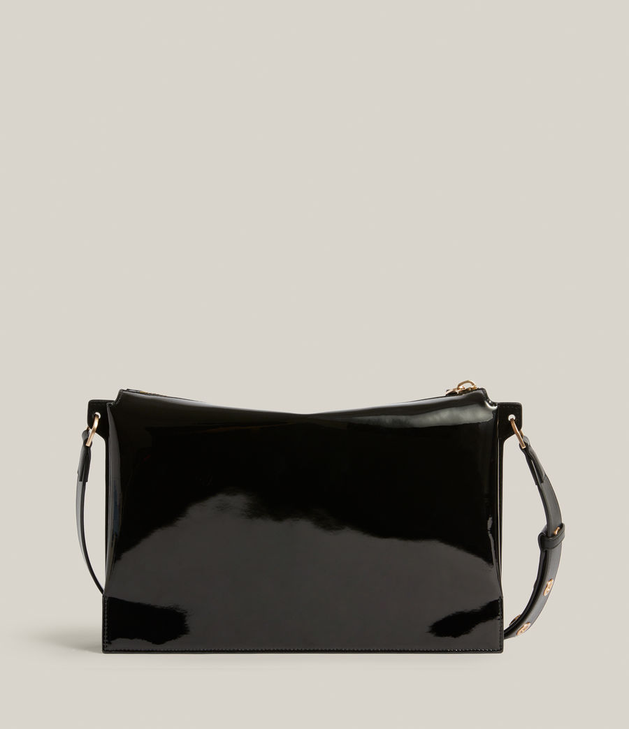 Womens Sheringham Leather Shoulder Bag (liquid_black) - Image 9