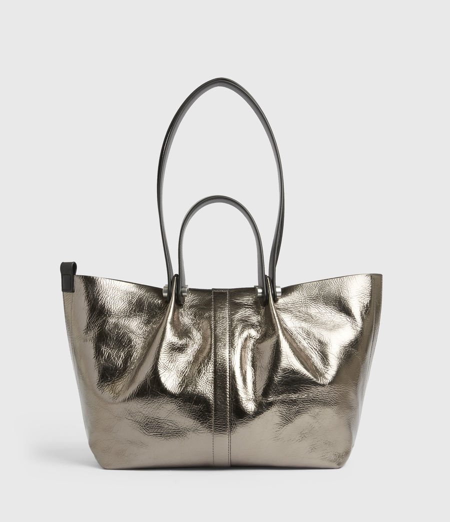 Womens Allington Small East West Leather Tote Bag (silver) - Image 1