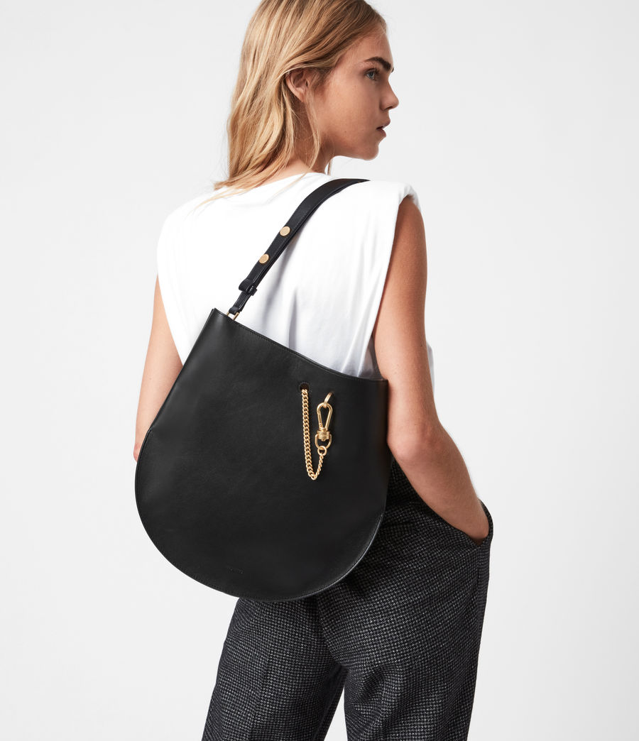 Women's Beaumont Leather Hobo Bag (black) - Image 1