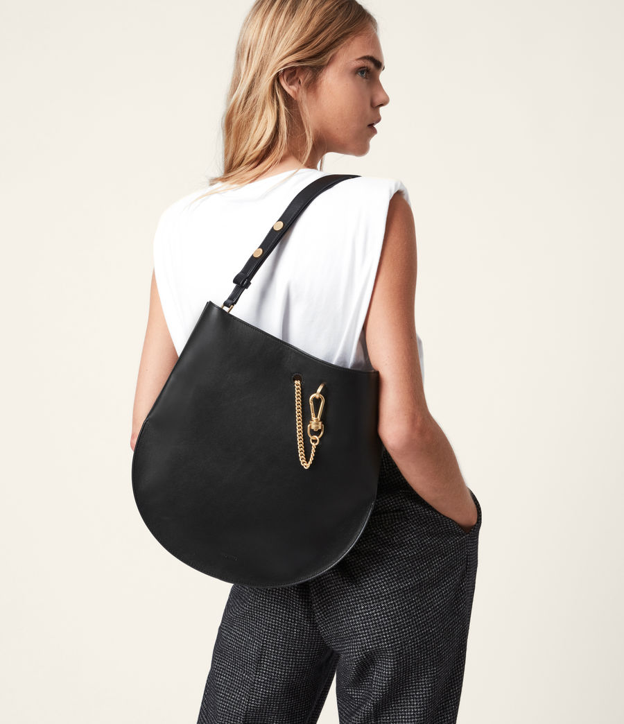 Women's Beaumont Leather Hobo Bag (black) - Image 3