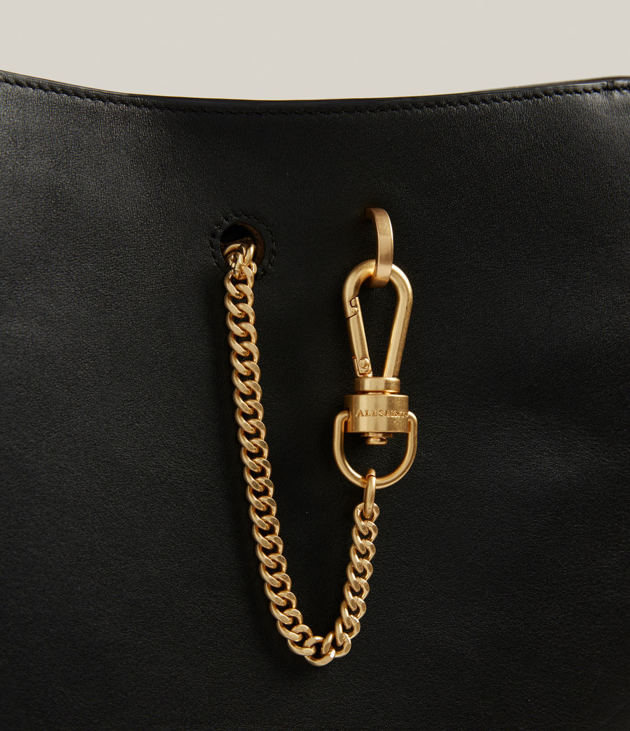 Women's Beaumont Leather Hobo Bag (black) - Image 7