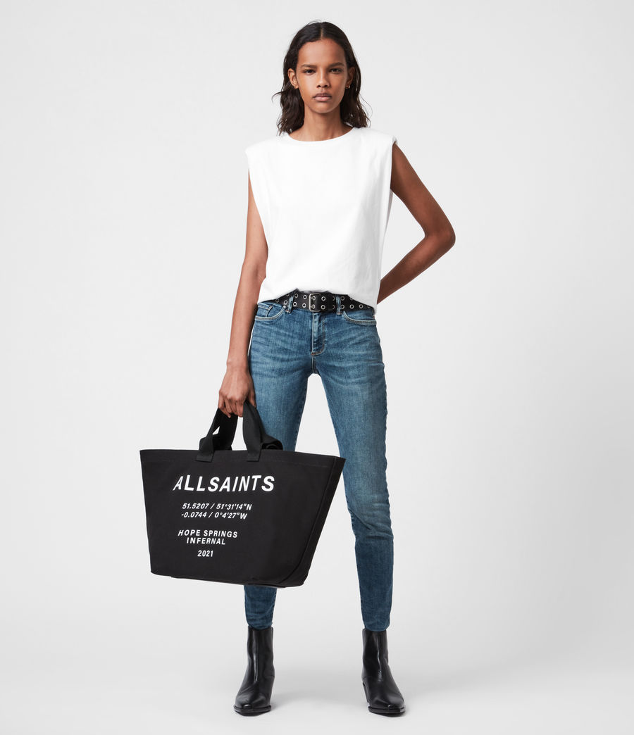 All saints best sale black tote bag