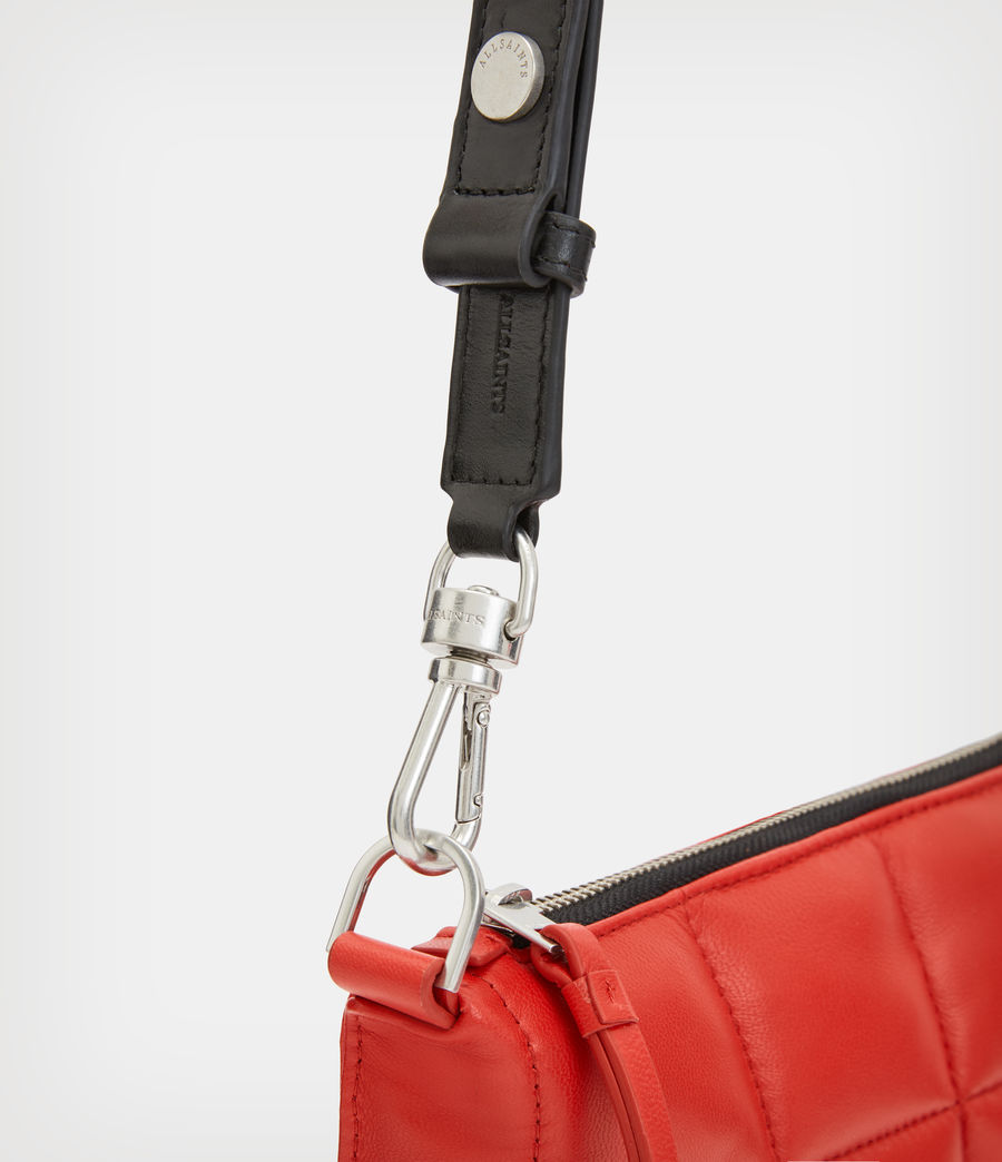Womens Eve Leather Quilted Crossbody Bag (gala_red) - Image 6