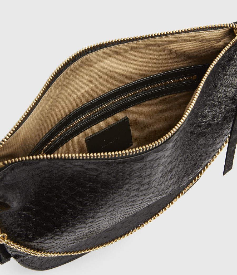 Womens Blake Leather Shoulder Bag (black_python) - Image 2