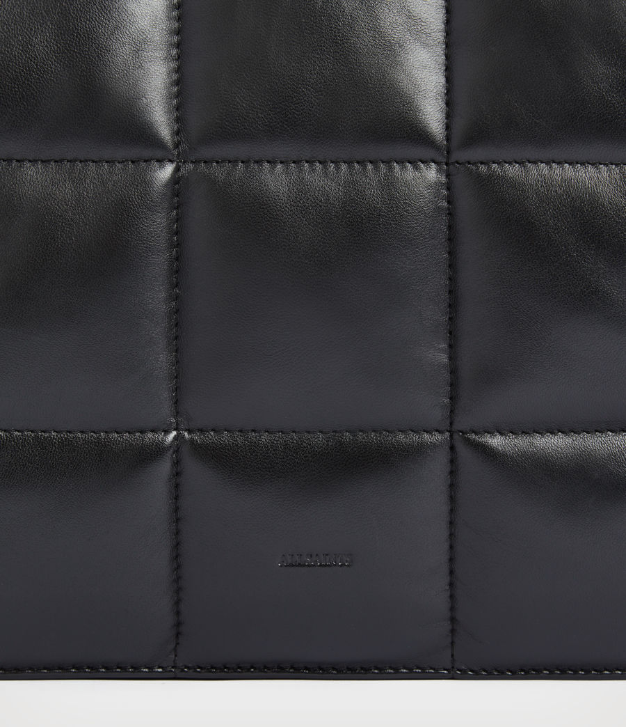 Women's Sheringham Leather Quilted Shoulder Bag (black) - Image 5